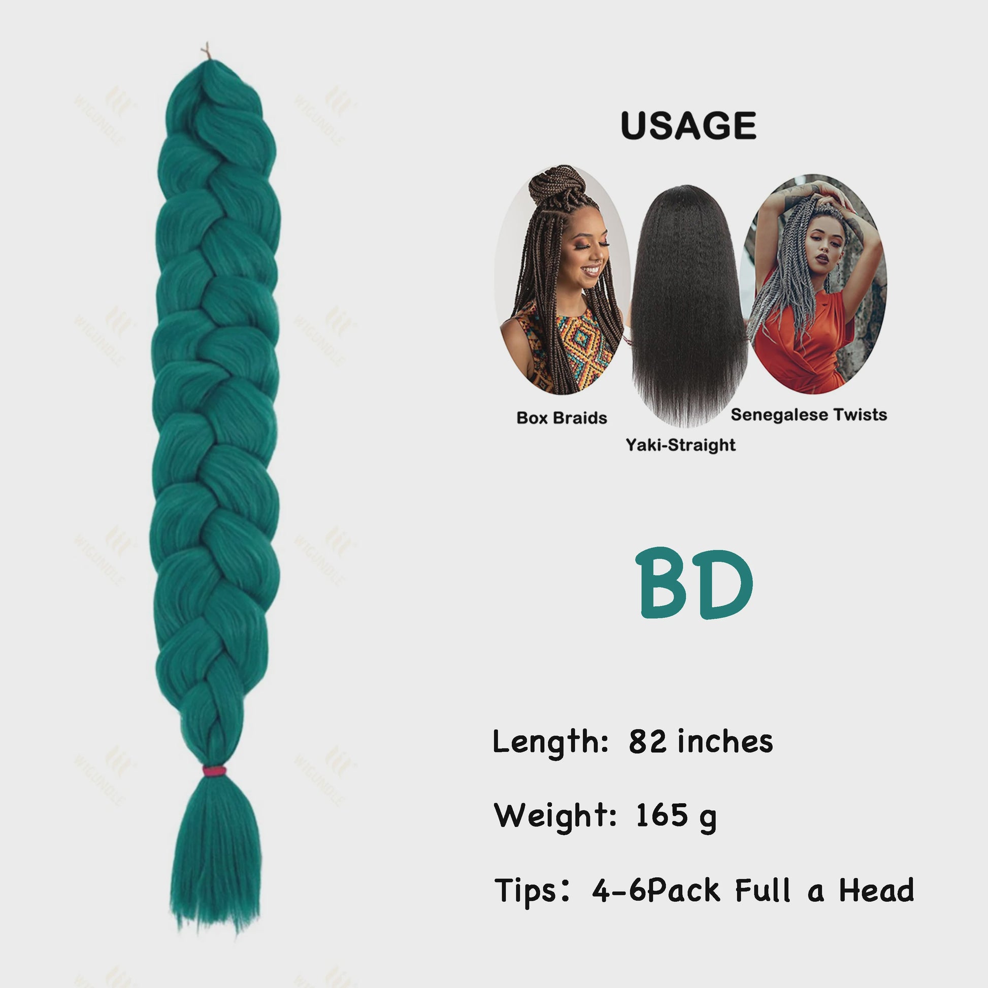 Jumbo Braiding Hair Extensions - 82 inch Synthetisch Vlecht Haar voor Box Braids & Twist