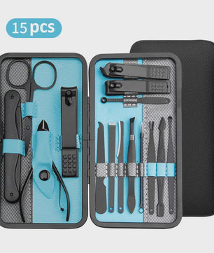 Professionele Manicure & Pedicure Set - 10/15/25 Stuks - Roestvrij Staal - Inclusief Draagbare Koffer
