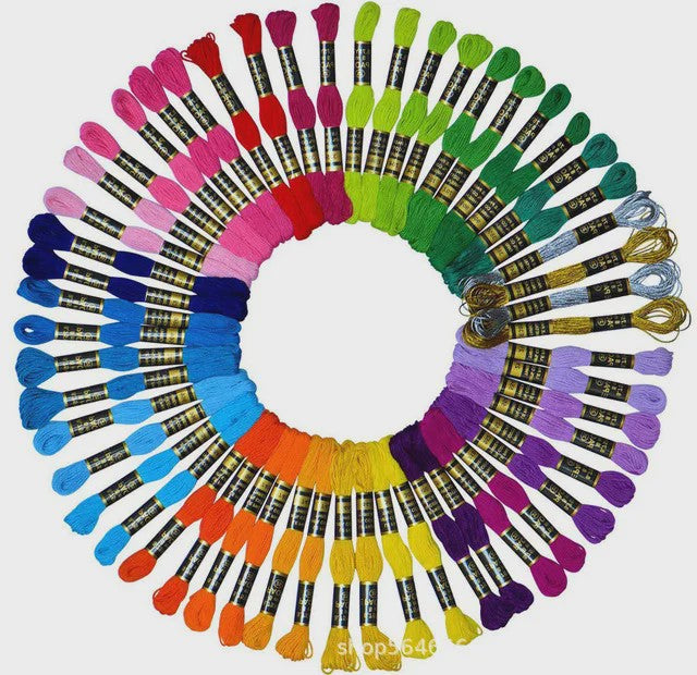 Grote Set Borduurzijde - 447 Kleuren Katoen Floss voor Kruissteek & DIY Naaien