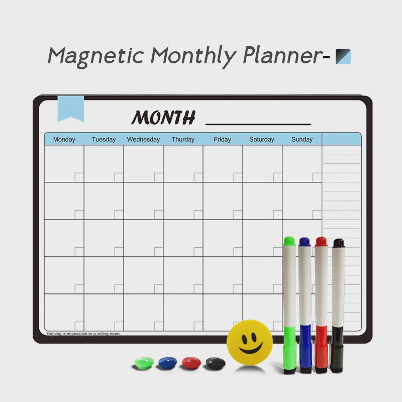 Flexibel Magnetisch Weekplanner Whiteboard A3 - Ideaal voor Koelkast & Kantoor