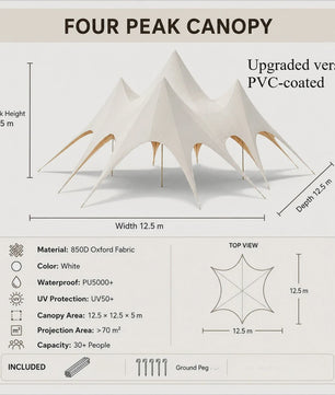 Luxe Ster Tent - Waterdicht, UV-bestendig voor Glamping, Feesten & Evenementen