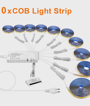 Slimme COB LED Strip met Dubbele Deursensor - Automatisch Aan/Uit bij Openen/Sluiten