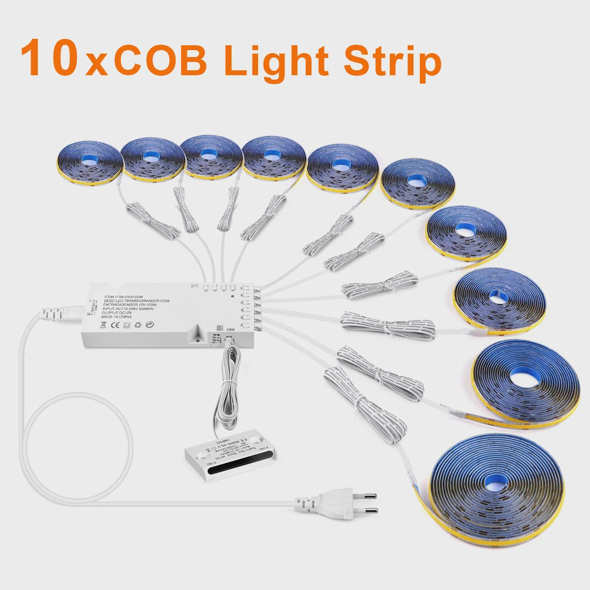 Slimme COB LED Strip met Dubbele Deursensor - Automatisch Aan/Uit bij Openen/Sluiten
