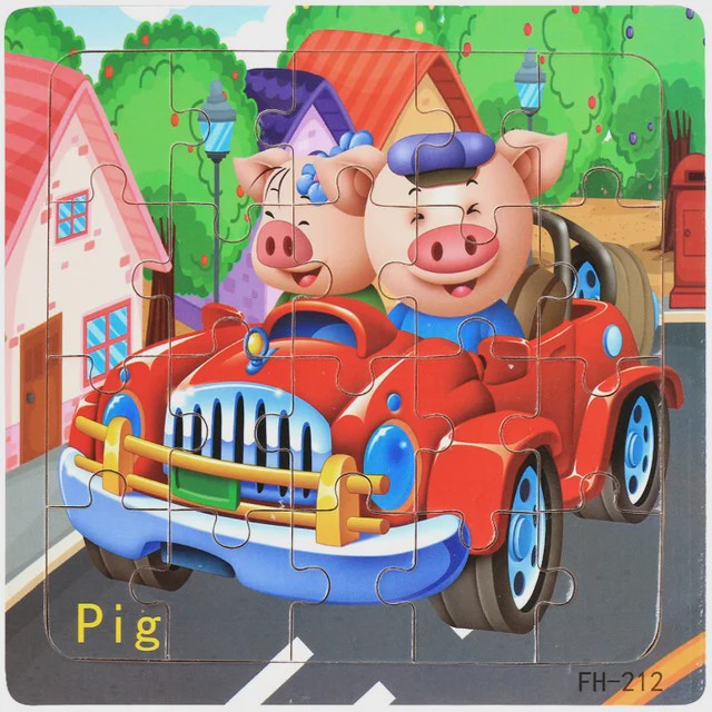 Houten 3D Puzzel Set - 20 Stuks - Dieren & Voertuigen - Educatief Montessori Speelgoed voor Kinderen 3-6 Jaar