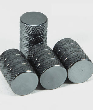 4x Aluminium Ventieldopjes Auto - Universeel & Stijlvol met Knurling Grip