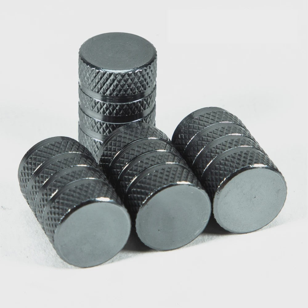 4x Aluminium Ventieldopjes Auto - Universeel & Stijlvol met Knurling Grip
