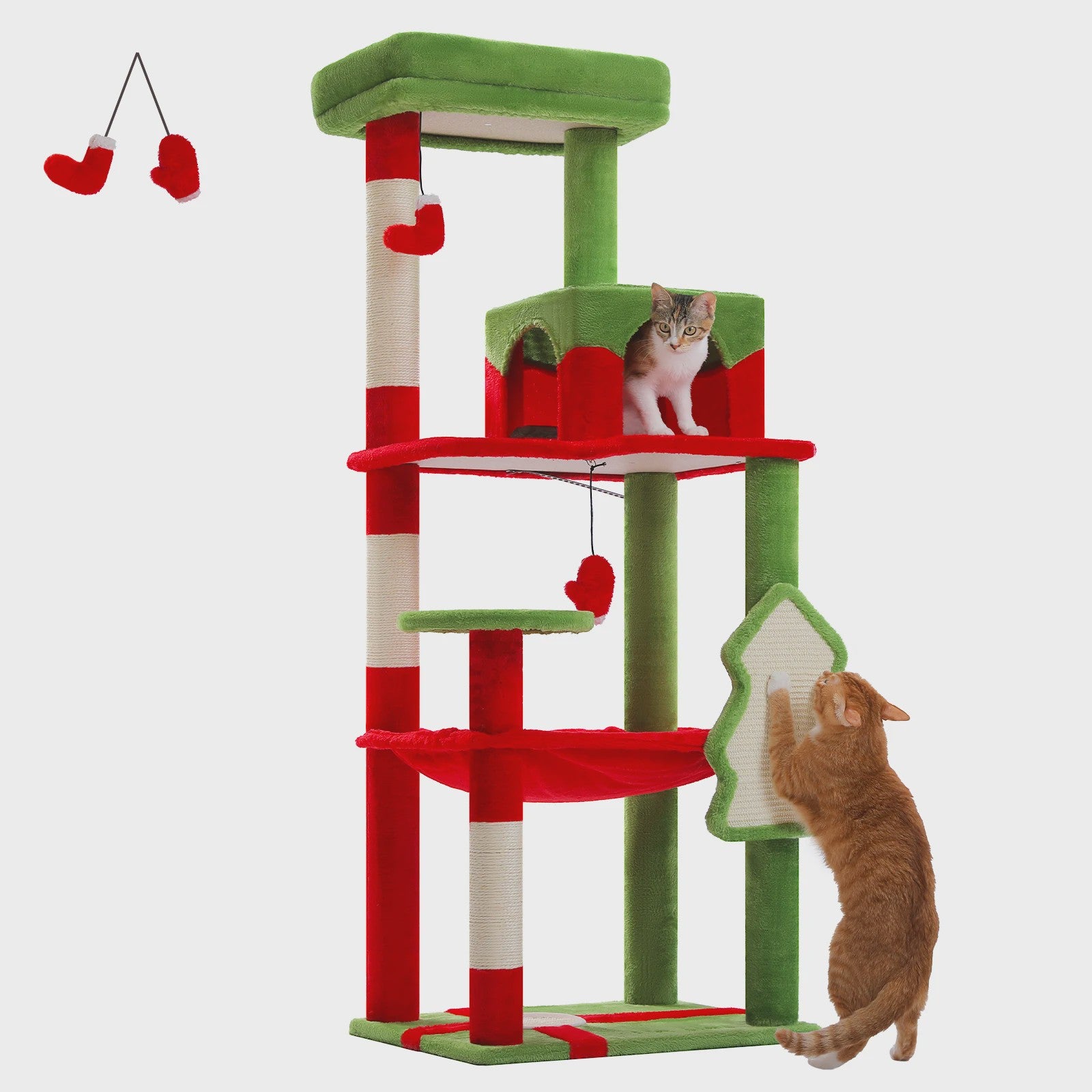 Grote Kattenboom met 5 Niveaus, Hangmat en Krabpalen voor Grote Katten