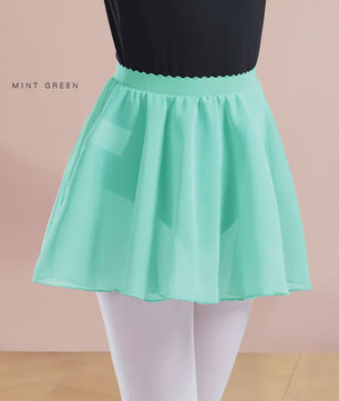 18 Colours Ballet Skirt Girls Toddler Kids Dance Chiffon Skirt Elastic Waist Short Dance Skirt for Girls Tutu Skirt for Ballet