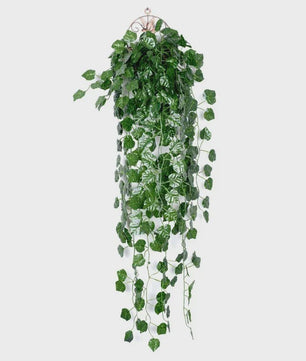 90cm Kunstplant Hangplant Klimop Pothos Begonia Druivenblad - Decoratieve Muurdecoratie