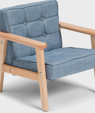 Kinderbankje Roze/Blauw - Wasbaar, Lichtgewicht Peuter Fauteuil met Afneembare Hoes
