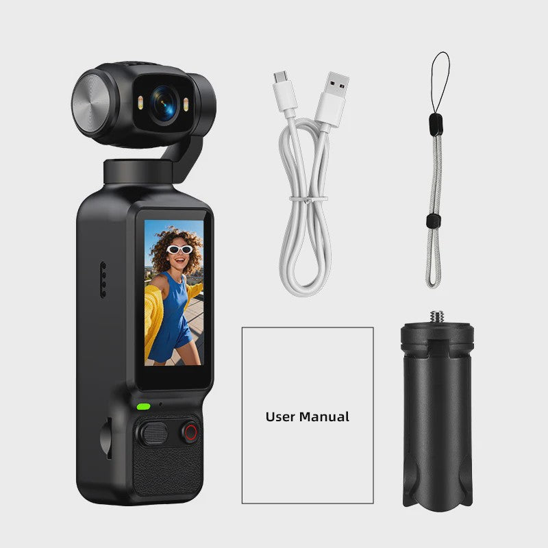Ourlife Draagbare Pocket Action Camera - 4K HD, 180° Roteerbare Lens voor Vlogs & Outdoor