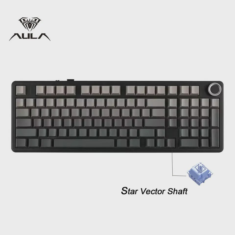 AULA F99PRO Mechanisch Gaming Toetsenbord - 99 toetsen, 3 Modi, Hot-Swappable, Gasket Structuur, Media Knop