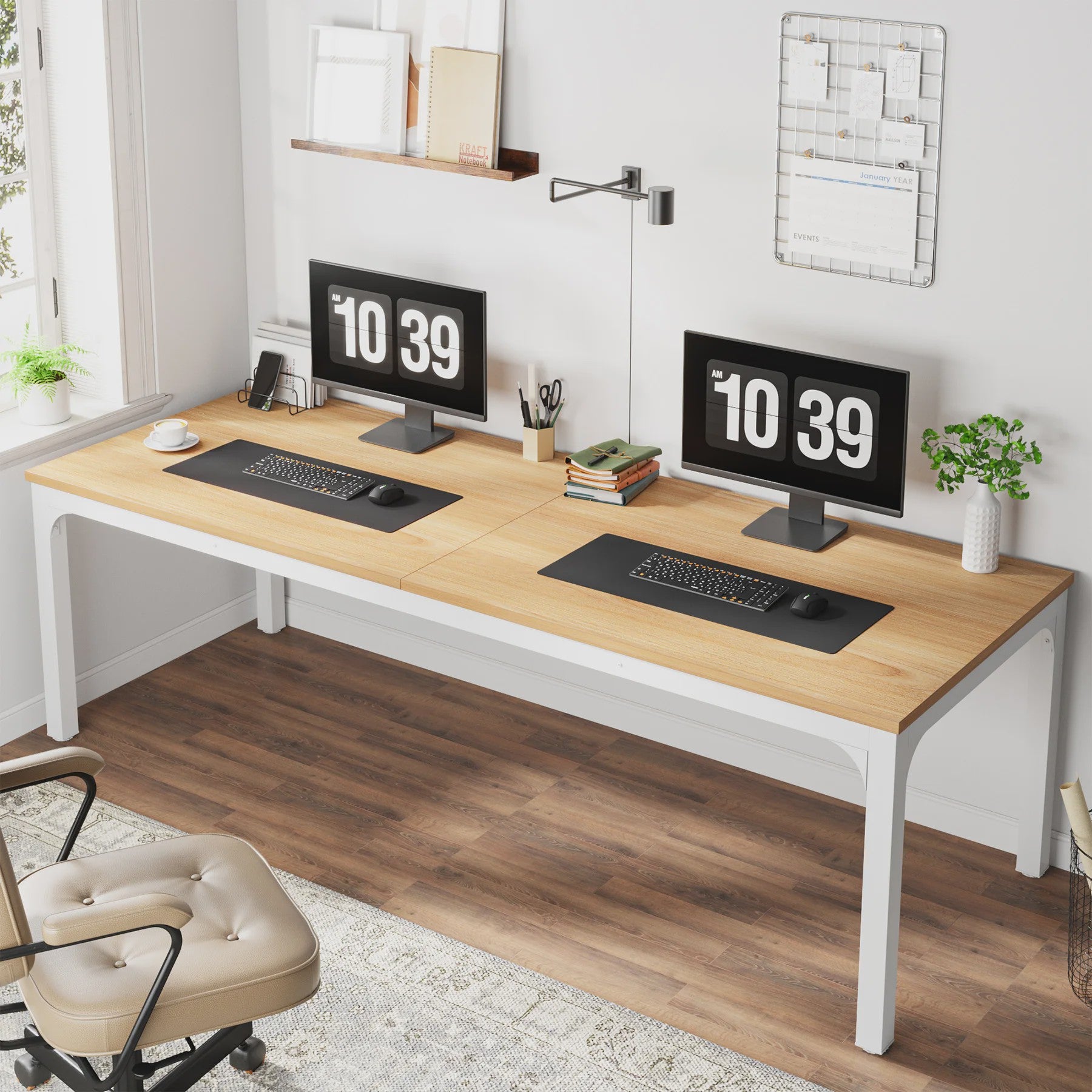 Tribesigns Extra Groot Bureau 200x70cm - Robuust Werkbureau voor Kantoor en Thuis