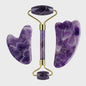 Natuurlijk Amethist Jade Gezichtsmasker & Gua Sha Roller Set