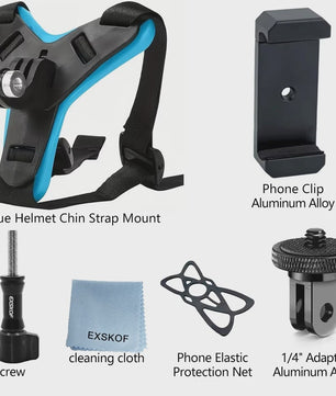 Motorhelm Kinband Mount voor Actiecamera's - GoPro, DJI, Insta360 & Meer