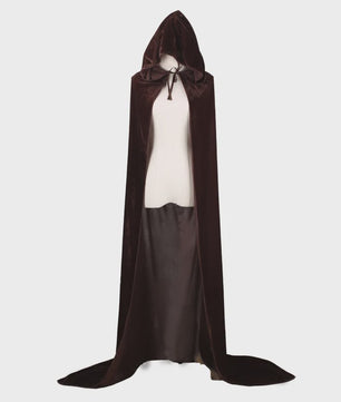 Luxe Fluwelen Cape met Capuchon - Middeleeuws, Heks, Vampier, Halloween & Cosplay Kostuum
