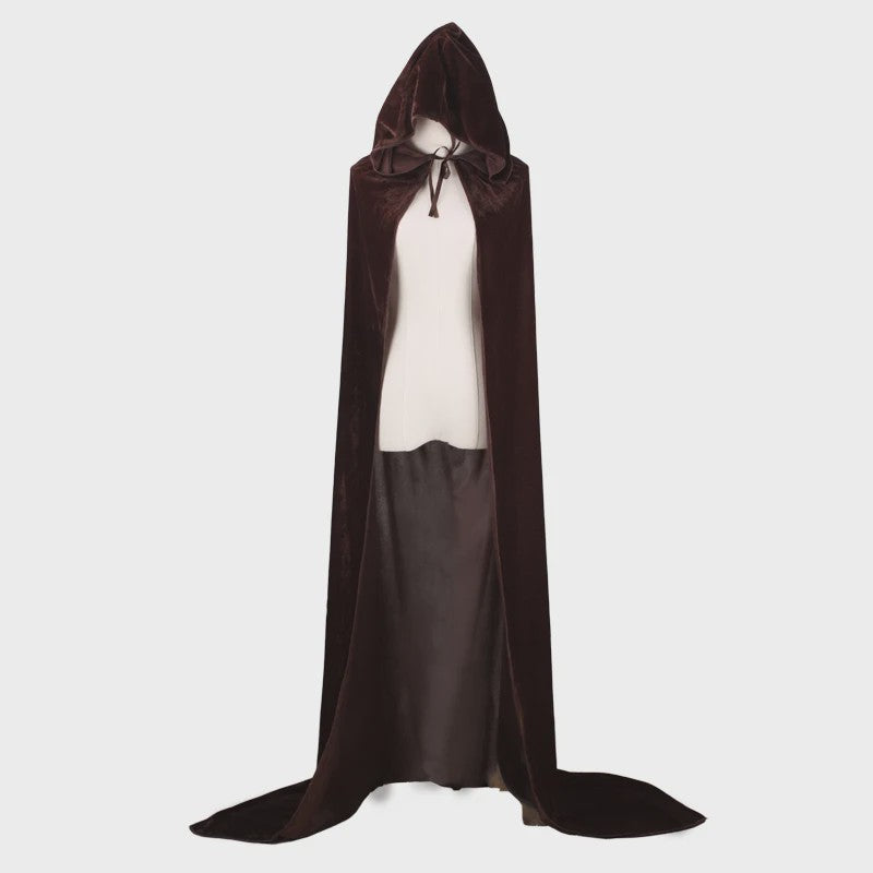 Luxe Fluwelen Cape met Capuchon - Middeleeuws, Heks, Vampier, Halloween & Cosplay Kostuum