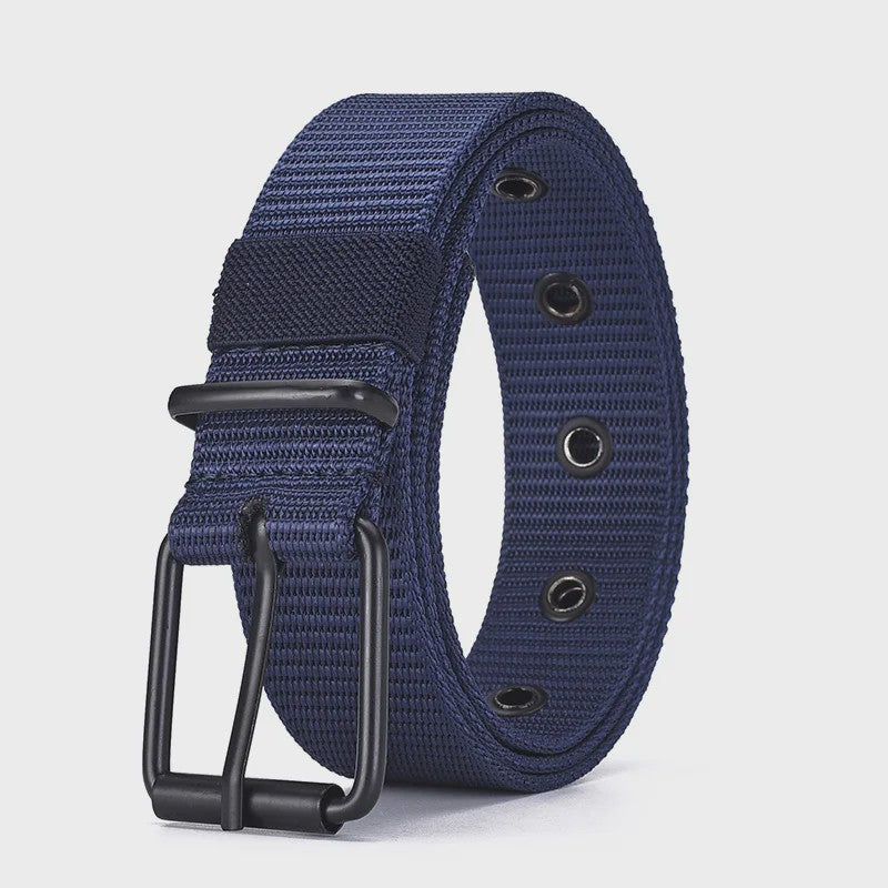 Stijlvolle Heren & Dames Canvas Riem met Pin Gesp - Duurzaam en Trendy voor Outdoor & Jeans
