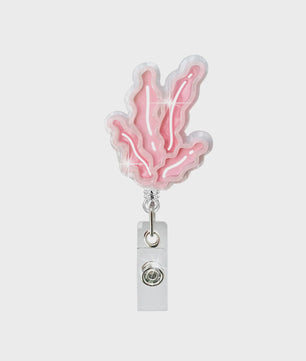 Retractable Badge Reel Clip met Dieren & Koraal - ID Kaarthouder voor Studenten, Dokters, Verpleegkundigen