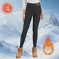 Dames Fleece Leggings - Hoge Taille, Thermo, Flared Model voor Winter & Casual