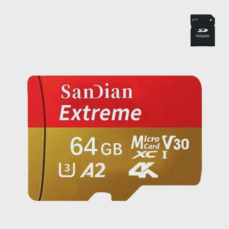 SanDian Extreme Micro SD Kaart - Hoge Snelheid UHS-I U3 V30 A2 - 32GB tot 512GB