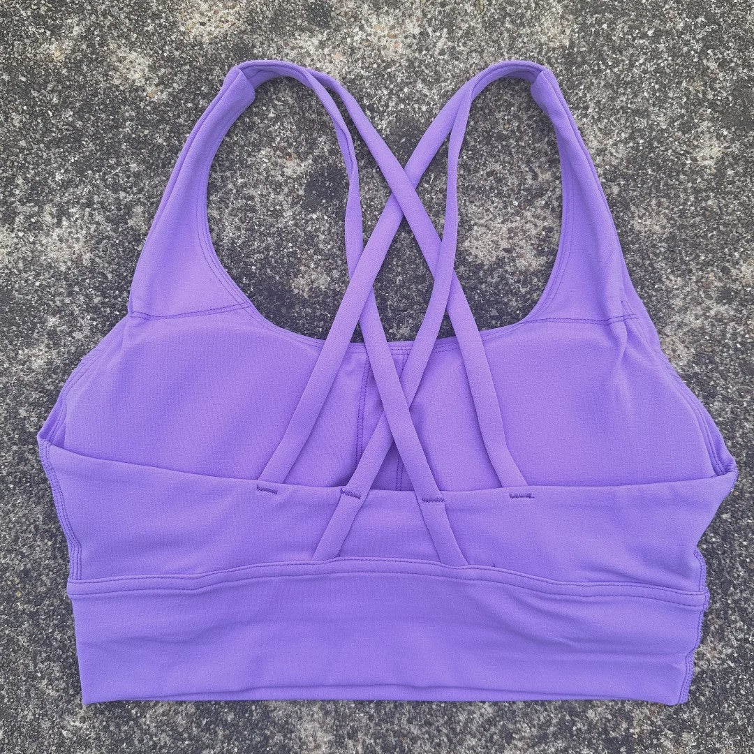 Comfortabele Sports BH met Push-Up Effect en Kruisbanden - Hoge Ondersteuning voor Yoga & Fitness