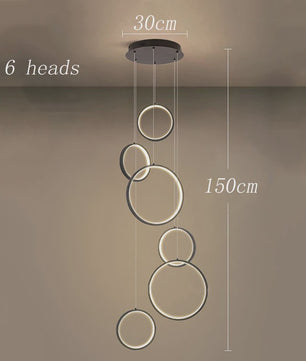 Moderne LED Plafondlamp Ring Chandelier - Hanglamp voor Woonkamer & Eetkamer