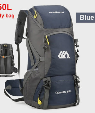 50L Waterdichte Reisrugzak - Grote Outdoor Backpack voor Kamperen, Wandelen & Klimmen