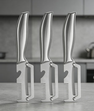 Multifunctionele 3-in-1 RVS Dunschiller: Groente, Fruit & Flesopener