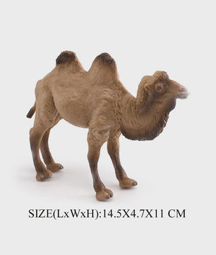 Realistische Alpaca & Kameel Figuren Set - Handgeschilderd, Educatief Speelgoed