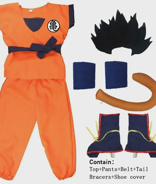 Son Goku Kinder Cosplay Kostuum - Anime Dragon Ball Z Outfit voor Feestjes & Halloween