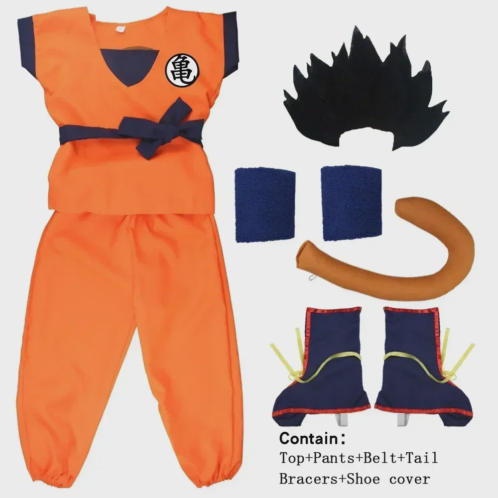 Son Goku Kinder Cosplay Kostuum - Anime Dragon Ball Z Outfit voor Feestjes & Halloween