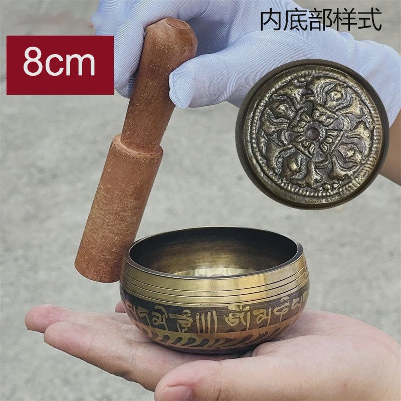 Tibetaanse Zangleiding Kom - Handgemaakte Bronzen Klankschaal voor Meditatie & Sound Healing