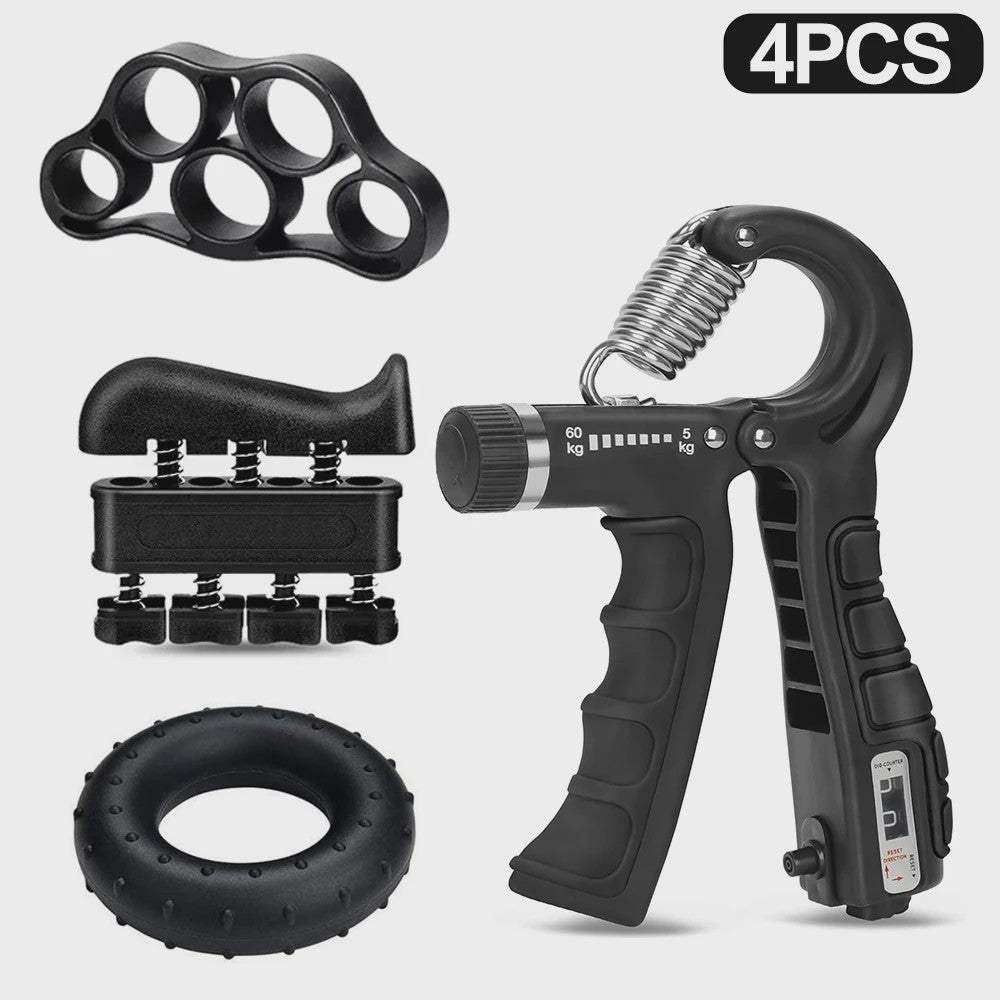 Complete Handtrainer Set: 5-60kg Verstelbare Hand Gripper, Vingerstrekker & Polstrainer