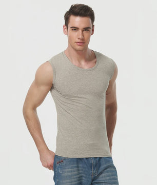 Heren Mouwloos Katoenen Vest - Comfortabel voor Sport & Fitness