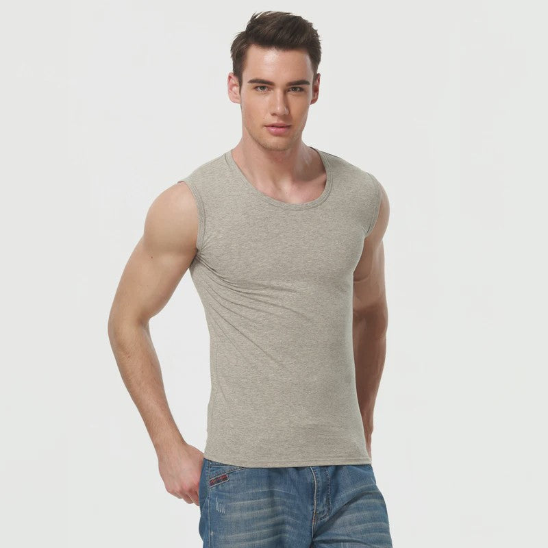 Heren Mouwloos Katoenen Vest - Comfortabel voor Sport & Fitness