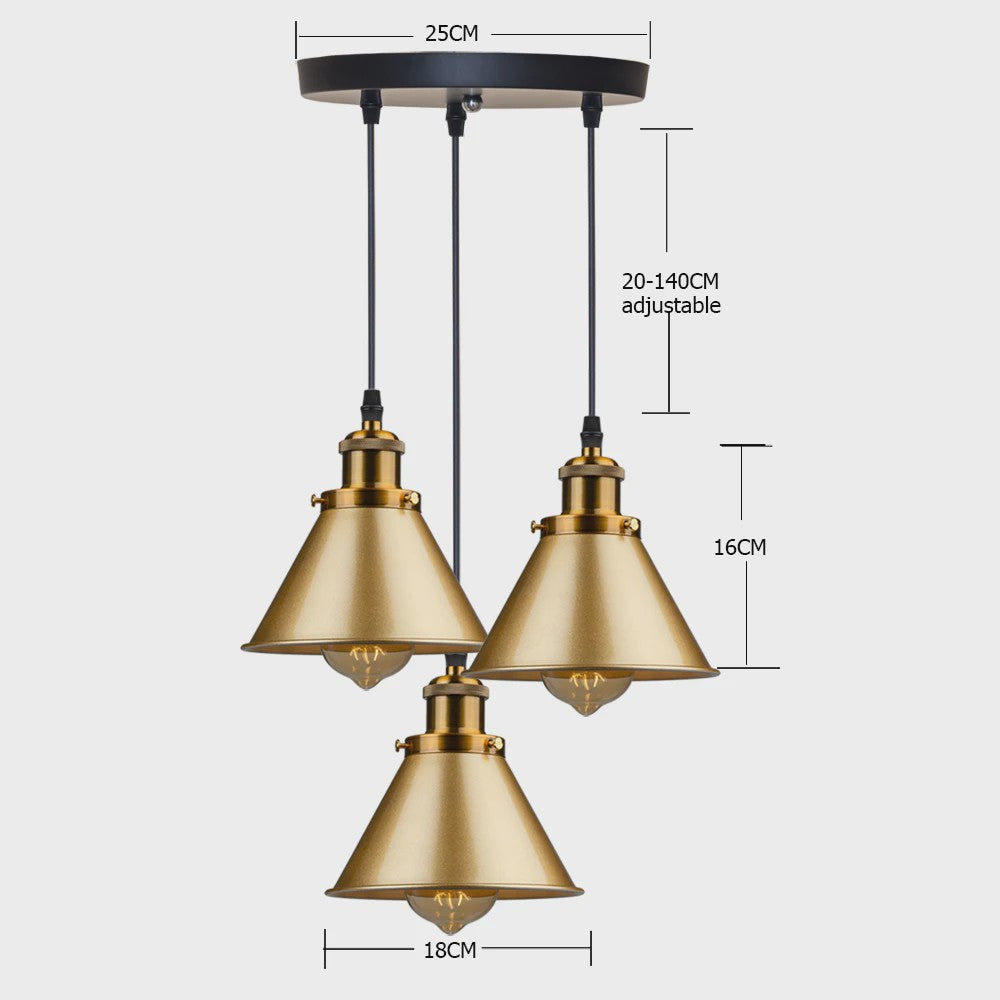 Retro Hanglamp Loft Stijl - Industriële Plafondlamp met E27 Fitting