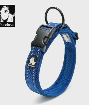 Truelove Verstelbare Hondenhalsband - Gewatteerd Mesh, 3M Reflecterend Nylon, Duurzaam & All-Weather, 8 Maten