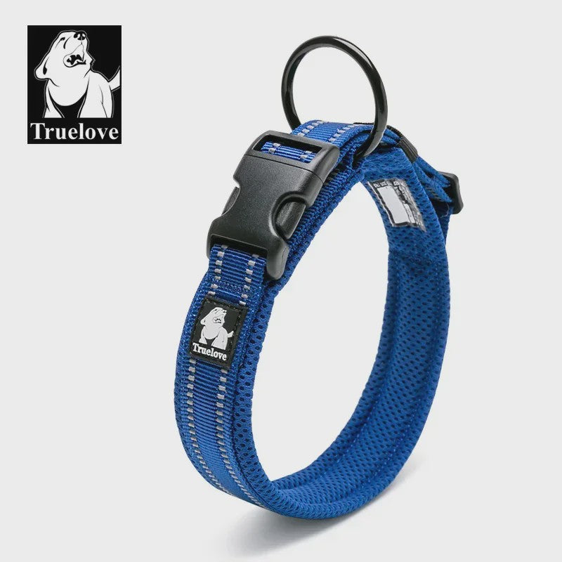 Truelove Verstelbare Hondenhalsband - Gewatteerd Mesh, 3M Reflecterend Nylon, Duurzaam & All-Weather, 8 Maten