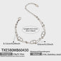 Dainty Gelaagde Sieraden Set: 18k Goudkleurig Roestvrij Staal Collier & Armband met Zirkonia