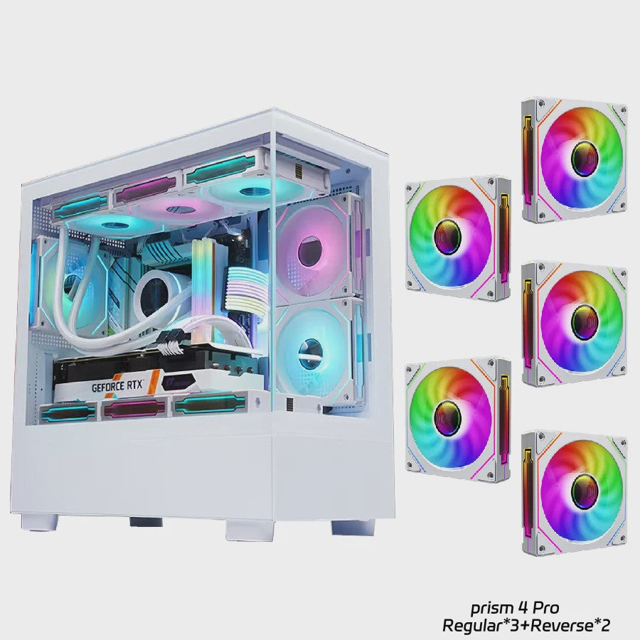 WJCOOLMAN Xuanwu Mini/Pro PC Behuizing - M-ATX/ITX, 270° Panoramisch Uitzicht