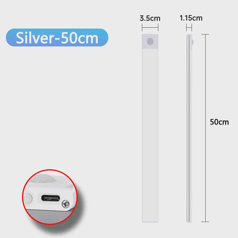 Draadloze LED Lamp met Bewegingssensor - USB Oplaadbaar voor Kast, Keuken & Slaapkamer