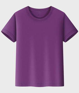 Basic Katoenen T-shirt voor Kinderen & Baby's - Jongens & Meisjes - Wit & Roze - Maten 1 t/m 14 Jaar