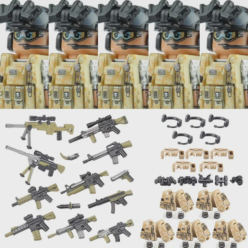 Bouwstenen Militaire Special Forces Commando Figuren met Wapens
