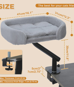 360° Draaibare Kattenmand voor Bureau - Comfortabele Hangmat voor Binnenkatten