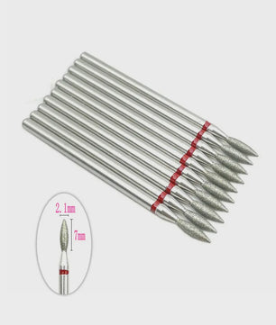 10x Diamant Freesbits Set - 2.35mm Schacht voor Tandheelkunde & Nagelstyling