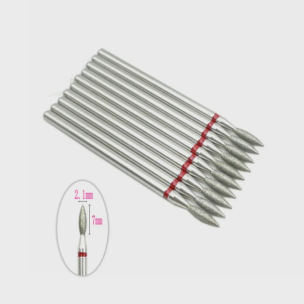 10x Diamant Freesbits Set - 2.35mm Schacht voor Tandheelkunde & Nagelstyling