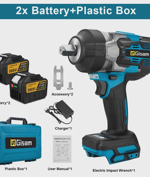 Gisam Accu Slagschroevendraaier 2800 Nm Brushless - Makita 18V Compatibel