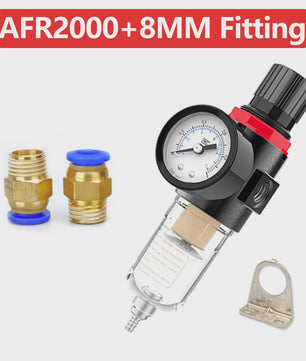 AFR2000 Pneumatische Compressor Luchtfilter & Drukregelaar met Olie/Waterafscheider