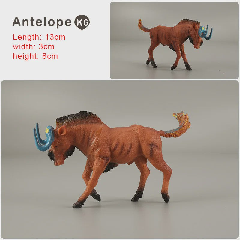 Realistische Dierenfiguren Set: Leeuw, Tijger, Zebra, Antilope & Meer